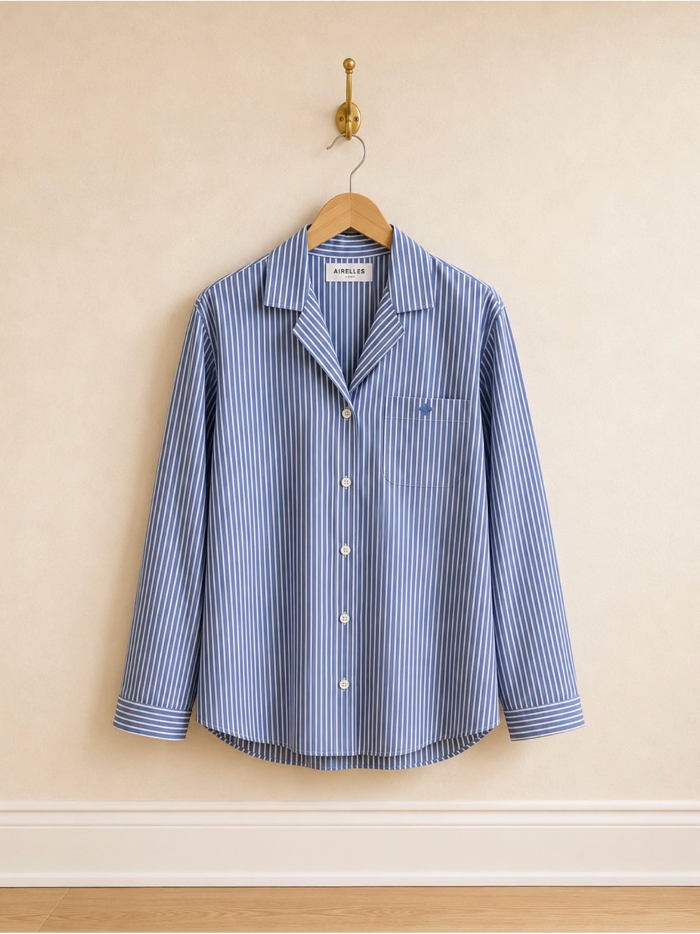 Airelles Blue Stripe Button-Down Men's Shirt